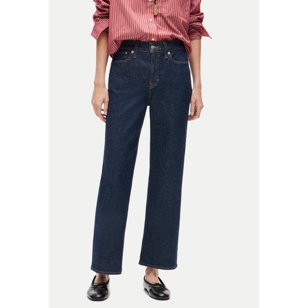 New J. Crew Womans 32 14 Jeans Semi-Stretch High Rise Curvy Slim-Wide Denim NWT